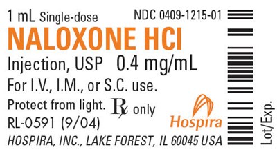 1 mL Vial Label (1000450 0409 1215 01 Naloxone Vial)